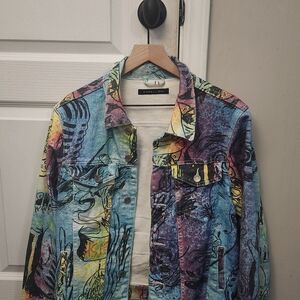 Embellish Skyfall Graphic Denim Jacket